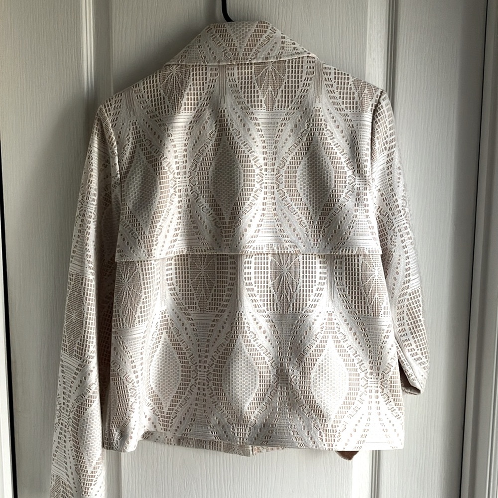 Pixley pink/cream lace pattern blazer M - Picture 8 of 8
